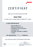 JURA Gastro Servicepartner Zertifikat